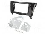 Radio frame | Nissan | 2 DIN | black gloss