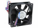 Fan: DC | axial | 12VDC | 80x80x25mm | 78m3/h | 19dBA | slide | 3600rpm