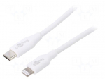 Cable | USB 2.0 | Apple Lightning plug,USB C plug | 2m | white | 87W