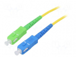 Fiber patch cord | OS2 | SC/APC,SC/UPC | 3m | 9/125um | LSZH | yellow