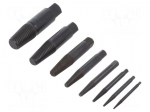 Tools set: screw extractor | 8pcs.