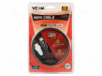 Cable | HDMI plug,both sides | PVC | HDMI 2.0 | 1.8m | black | 32AWG