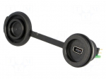 Connector: USB B mini | 1310 | for panel mounting,rear side nut