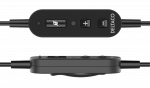 USB mono headset DELTACO OFFICE volume control, noise reducing mic, black / DELO-0650