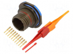 Connector: military | socket | male | PIN: 10 | straight | crimped | 7.5A