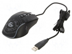 Mouse | black | USB A | optical,wired | DPI change button,with LED