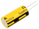 Supercapacitor | THT | 60F | 3VDC | -10&divide;30% | &Oslash;18.5x42mm | Pitch: 7.5mm