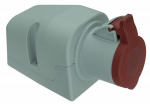 Power socket surface mounting 3P+E 16A IP44