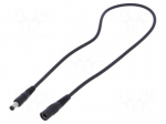 Cable | 1x1mm2 | DC 5,5/2,1 socket,DC 5,5/1,7 plug | straight | 0.5m