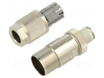 Connector: M12 | plug | PIN: 8 | male | industrial | 60V | straight | IDC