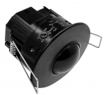 SENSA PRO PF-360-10-1BBi black presence detector, flush mounting, 360 degrees, 10m diameter, IP44, 2000W