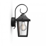 PHILIPS Buzzard wall lantern black 1x60W 230V gaismeklis