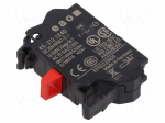 Contact block | 22mm | 45 | front fixing | spring clamps | Contacts: NC