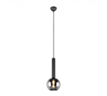 Trio Clayton piekarama lampa 1-pc E27 matt black brushed steel 310300132 4017807532951
