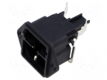 Connector: AC supply | socket | male | 10A | 250VAC | C14 (E) | KEA | IP40