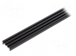 Profiles for LED modules | black | 1m | GIZA | aluminium | anodized