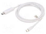 Cable | HDMI plug,mini DisplayPort plug | 2m | white