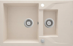 1.5-bowl granite sink with drainer