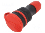 Connector: AC supply | female | power supply | socket | 2P+PE | 250VAC