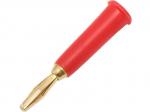 &Uuml;hendused // Different Audio, Video, Data connection plug and sockets // 1595#                Wtyk banan złoty lutowany czerwony
