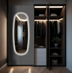 Mirrors&More Diana spogulis with LED light 60 x 160 cm melns IP44 1980202 4251820308005