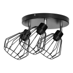 Uued tooted // PINO oprawa ścienno-sufitowa, moc max. 3x60W, E27, czarna, podstawa okrągła, jednopoziomowa, ruchome głowice lampy