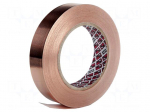 Tape: electrically conductive | W: 9mm | L: 16.5m | Thk: 0.06mm | 40N/cm