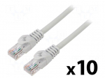 Patch cord | U/UTP | Cat: 6 | RJ45 plug,both sides | stranded | CCA