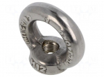 Lifting eye nut | eye | M12 | A2 stainless steel | DIN 582 | 30mm