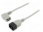 Cable | 3x1.5mm2 | IEC C19 female angled,IEC C20 male | PVC | 3m