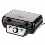 Toster Camry  Waffle Maker CR 3046 1600 W, Number of pastry 2, Belgium, Black/Stainless Steel