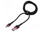 Cable | High Speed,USB 2.0 | USB A plug,USB C plug | 1m | black | 3A