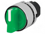 Switch: rotary | 22mm | Stabl.pos: 1 | green | IP65 | prominent | 46 | Pos: 2