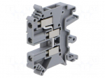 Splice terminal: rail | 500V | screw terminal | grey | 32A | polyamide
