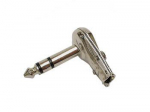 6.35mm 90&deg; MALE JACK CONNECTOR - NICKEL STEREO