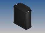 ALUMINIUM HOUSING - BLACK - 100 x 85.8 x 36.9 mm - with flange