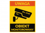 Videovalve // Kaamera kron&scaron;teinid // 78-953# Naklejka obiekt monitorowany 200x250mm