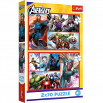 M&auml;nguala | PC | Konsoolid | Tarvikud // Harivad m&auml;nguasjad | Interaktiivsed | Loomingulised | Kunstilised // Puzzle - 2x70 - Zostań bohaterem - Avengers - Trefl 34439
