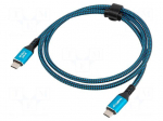 Cable | USB 4.0 | USB C plug,both sides | nickel plated | 2m | box | Cu