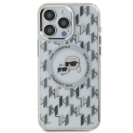 Other Phone Accessory Karl Lagerfeld  Karl Lagerfeld IML Monogram Karl & Choupette Head MagSafe iPhone 15 Case - Clear
