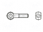 Lifting eye bolt | M20x120 | Head: eye | steel | zinc | DIN 444A | 18mm