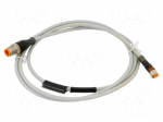 Cable: for sensors/automation | M12,M8 | PIN: 4 | 1.5m | plug | 30VDC