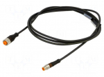 Cable: for sensors/automation | M12,M8 | PIN: 3,4 | 2m | plug | 60VDC