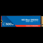 SSD POWERED BY SANDISK WD Blue SN5100 500GB M.2 2280 PCIe Gen4 x4 NVMe QLC 3D, Read/Write: 6600/5600 MBps, IOPS 660K/1100K, TBW: 300