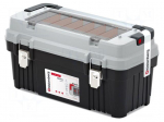 Chest | tool case | black-grey | polymer | OPTIMA | 586x296x305mm | 25kg