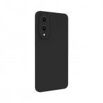 Back panel cover Evelatus Samsung Galaxy S25 Edge Premium Magnetic Soft Touch Silicone Case Black
