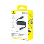 Cable USB C - USB C 1m 100W magnetic Foamed Silicone, black BASEUS