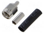 Connector: SMA | plug | male | straight | 50&Omega; | RG174 | soldering,crimped