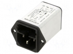 Connector: AC supply | socket | male | 10A | 250VAC | C14 (E) | KFA