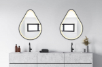 Mirrors&More Frederike spogulis with LED-light 60 x 80 cm melns IP44 2610102 4251820311555